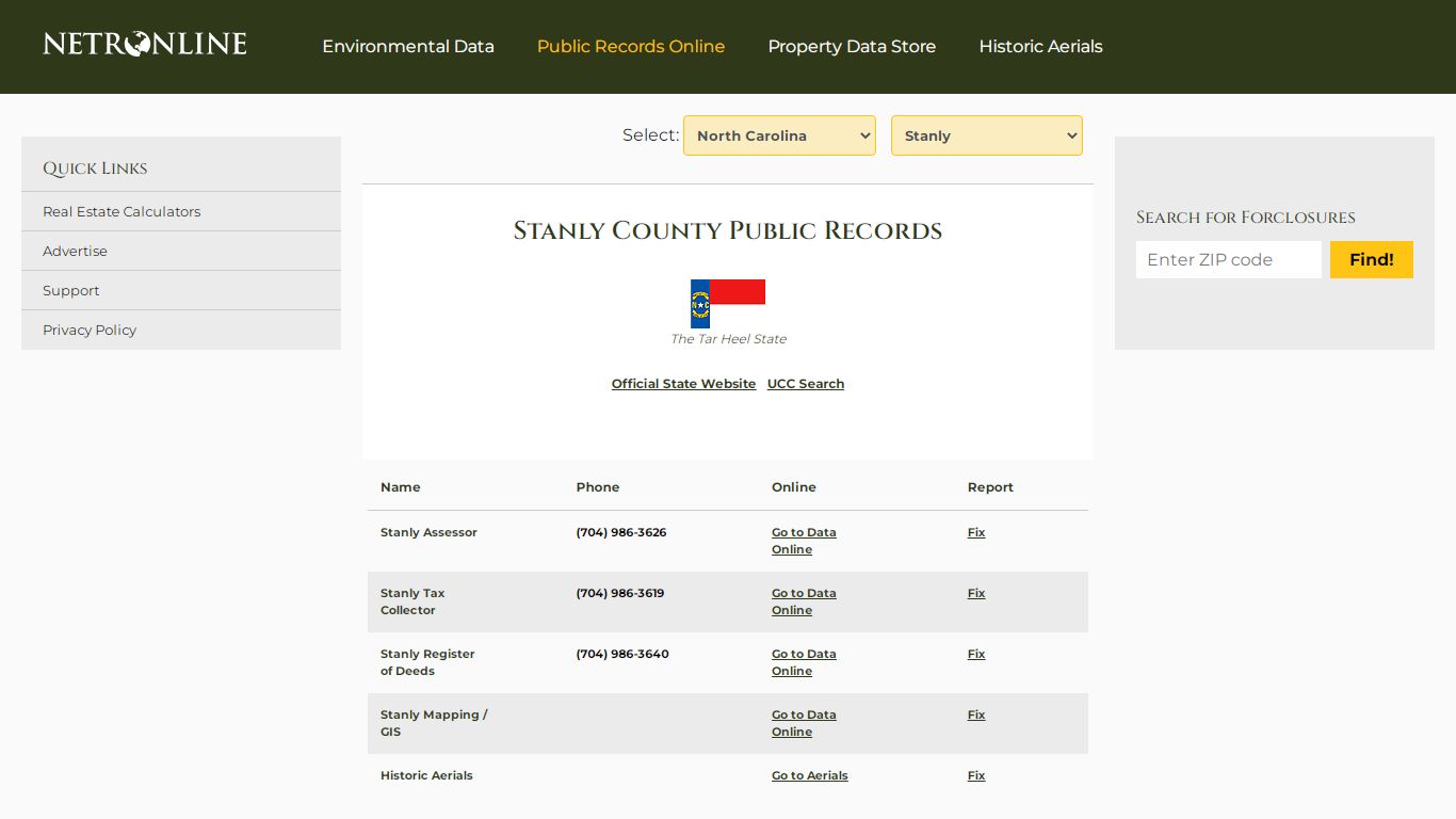 Stanly County Public Records - NETROnline.com